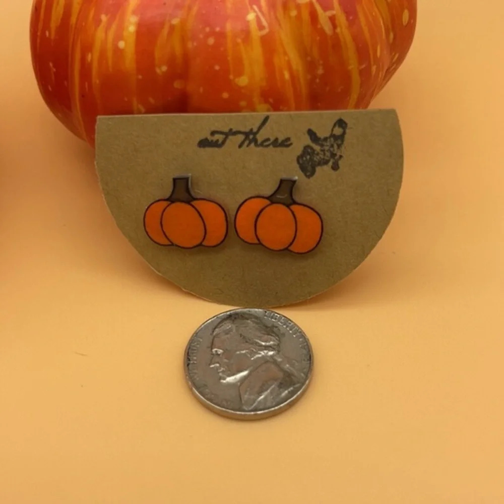Pumpkin Stud Earrings 3/$30 🎃 - Picture 7 of 7